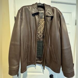 Jos. A. Bank Genuine Brown Leather Jacket Size M